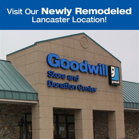 Goodwill lancaster - Goodwill Lancaster Address 1142 South Carolina 9 Bypass Lancaster, South Carolina, 29720 Phone 803-313-9881 Fax 864-467-3206 Hours Mon-Sat 9:00 AM-9:00 PM; Sun 10:00 AM-7:00 PM. Other Goodwill Stores Nearby. Goodwill Rock Hill Albright Road, Rock Hill, SC - 17.5 miles.